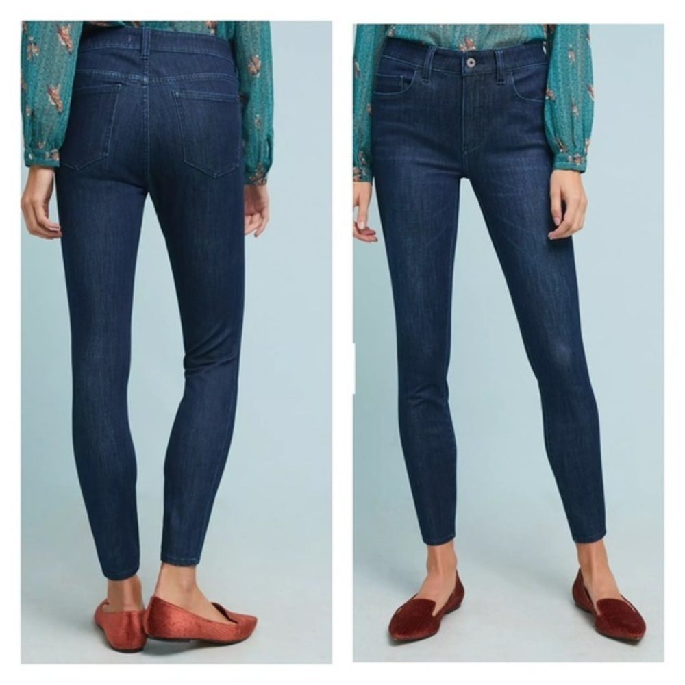 Anthropologie Pilcro High Rise Denim Legging Stretch Dark Wash Skinny